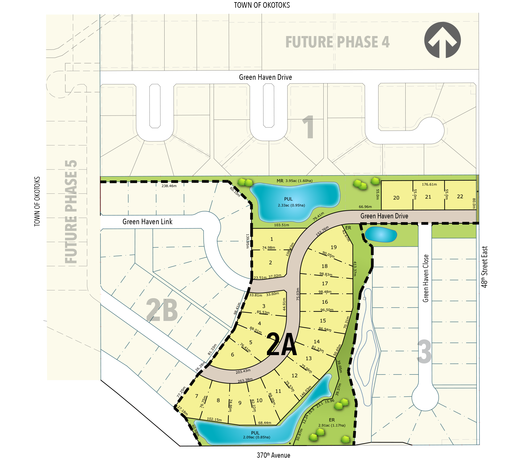 Green Haven Estates Okotoks Alberta phase 2A lots